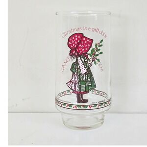 VTG Holly Hobbie Coca Cola Christmas‎ Glass American Greetings Limited Edition